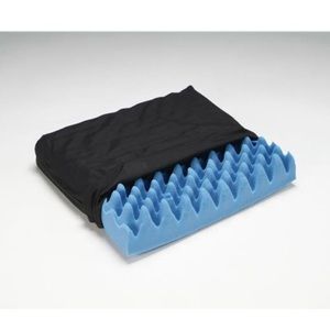 NWT Hermell foam Convoluted Cushion with black cover 16”x 18”x 3”